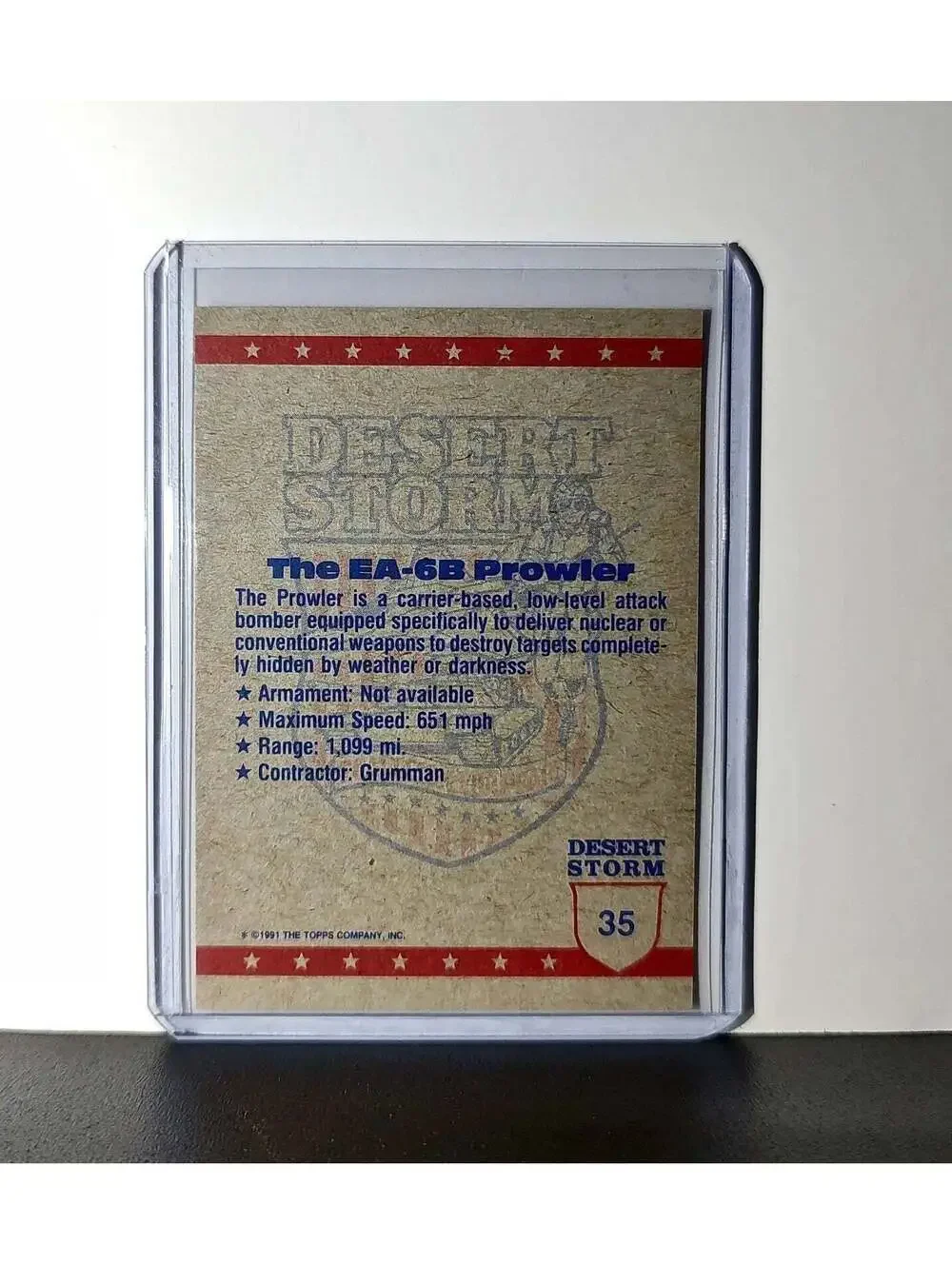 EA-6B Prowler 1991 Topps Desert Storm #35 Card